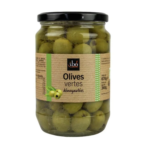 Olive verte dénoyautée 340g net égoutté