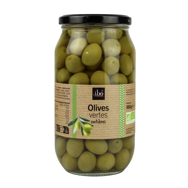 Olive verte entière 600g net égoutté