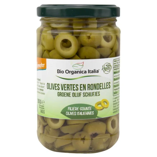 Olive verte rondelle 140g net égoutté