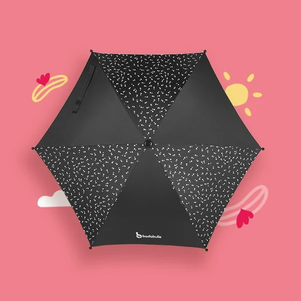 Ombrelle universelle pour poussette Anti UV 50+ - noir | BADABULLE