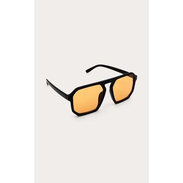 Orange Lunettes De Soleil Aviateur À Verres Oranges