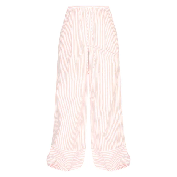 Orange Pantalon Large Taille Mi-haute Ensemble Coordonné