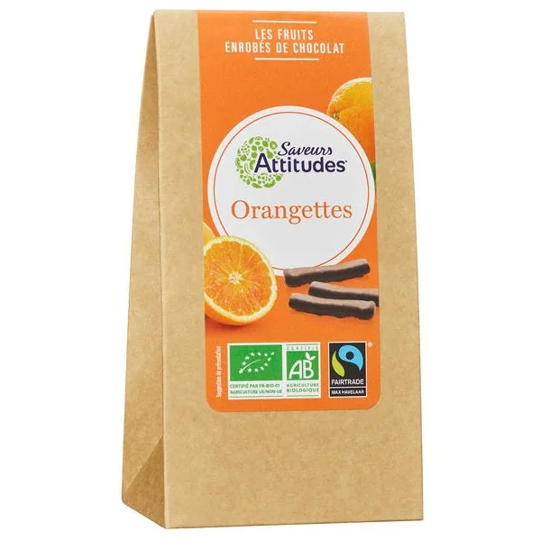 Orangettes chocolat noir 125g