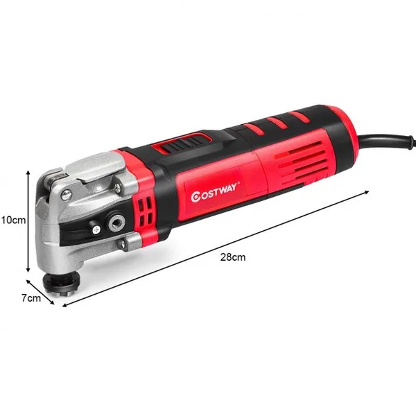 Outil Multifonction 400W pour Coupe Ponçage Broyage Grattage Oscillant Angle Oscillant 4,5° 30 Accessoires 6 Vitesses