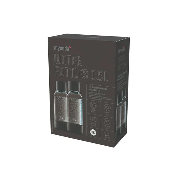 Pack de 2 bouteilles de gazéification Black 0.5L