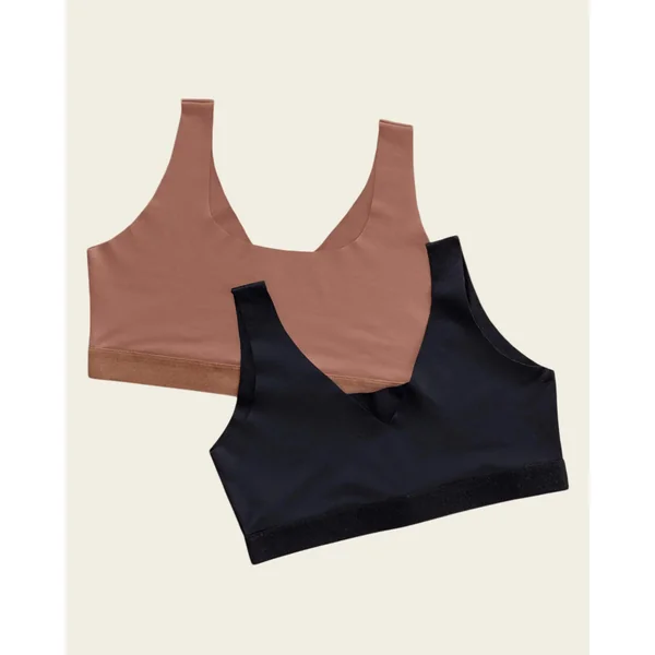 Pack de 2 hauts invisibles à double décolleté