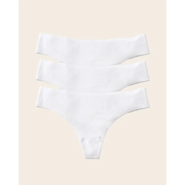 Pack de 3 culottes brésiliennes invisibles ultra plates sans élastiques et peu de coutures