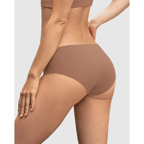 Pack de 3 culottes hipster invisibles ultra plates sans élastiques et peu de coutures