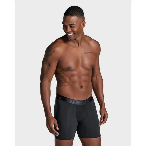 Pack de 4 boxers de sport longs avec poche latérale en microfibre