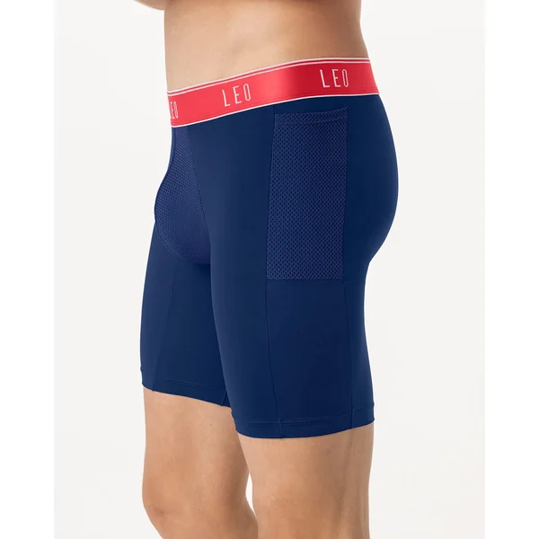 Pack de 4 boxers de sport longs avec poche latérale en microfibre