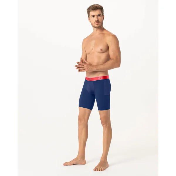 Pack de 4 boxers de sport longs avec poche latérale en microfibre