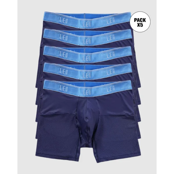 Pack de 5 boxers médium à séchage rapide avec collants en microfibre respirante