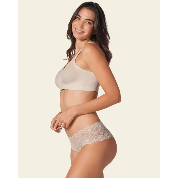 Pack de 5 culottes coquines en dentelle avec transparences et bords arrondis