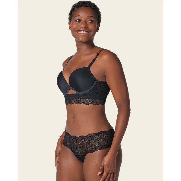 Pack de 5 culottes coquines en dentelle avec transparences et bords arrondis