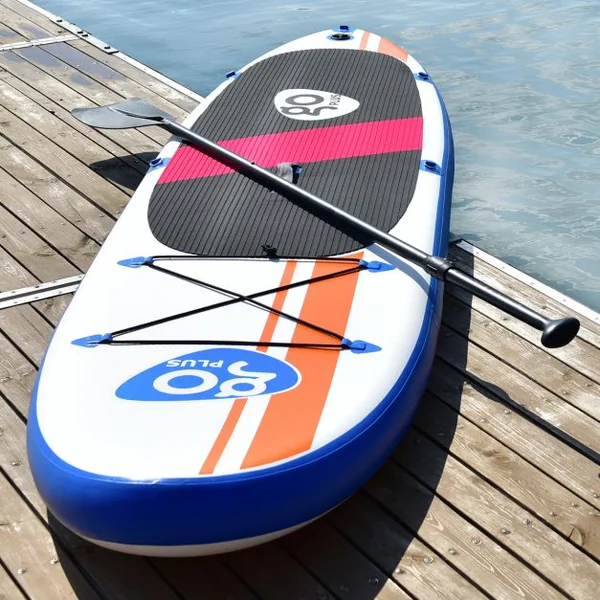 Paddle Gonflable Coloré avec Pompe,Gouvernail Arrière,Sac à Dos 297x76 x15cm