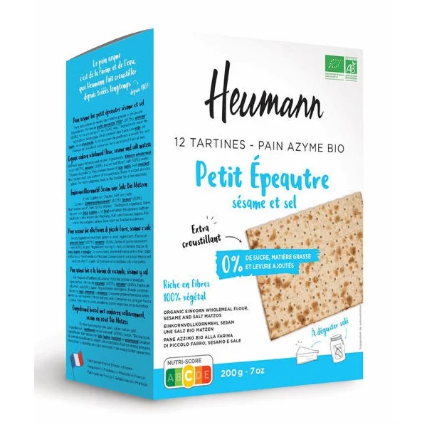 Pain azyme petit épeautre sésame sel 200g