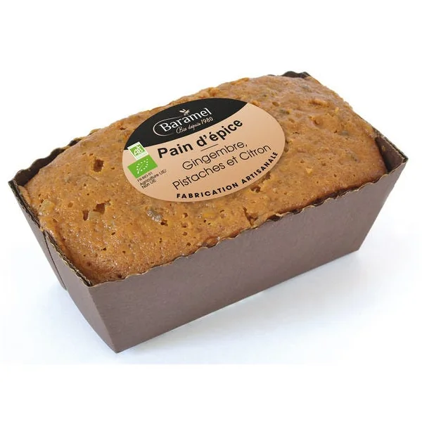Pain d'épice gingembre pistache citron 300g