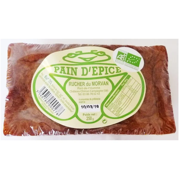 Pain d'épices avec 70% de miel 250g