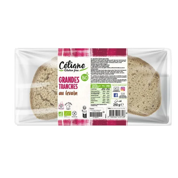 Pain grande tranche au levain 210g