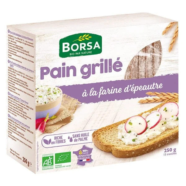 Pain grillé à la farine d'épeautre 250g