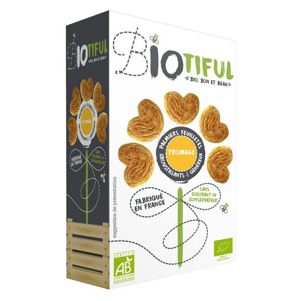 Palmiers feuilletés fromage 60g