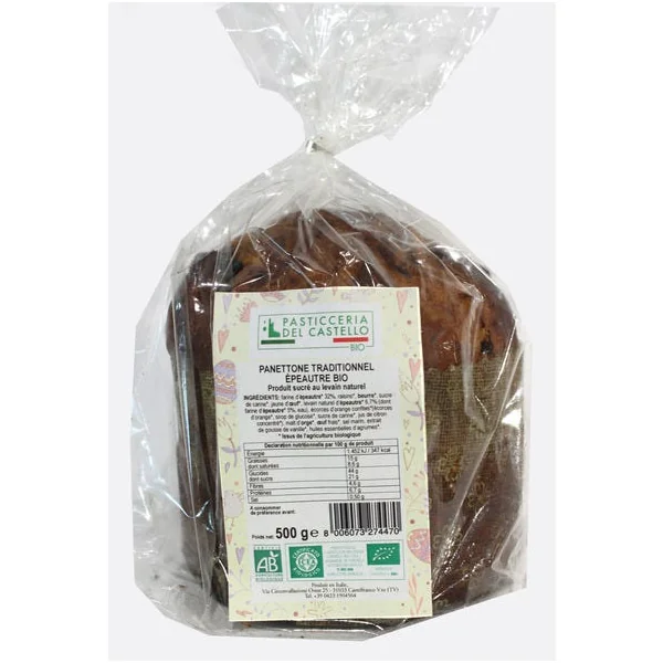 Panettone traditionnel épeautre 500g