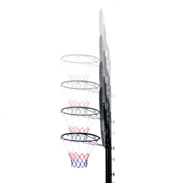 Panier de Basket sur Pied Réglable avec 2 Roues Hauteur Réglable 220-305cm Base Remplissable pour Enfants Ados Adultes