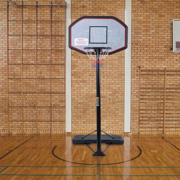 Panier de Basket sur Pied Réglable avec 2 Roues Hauteur Réglable 220-305cm Base Remplissable pour Enfants Ados Adultes
