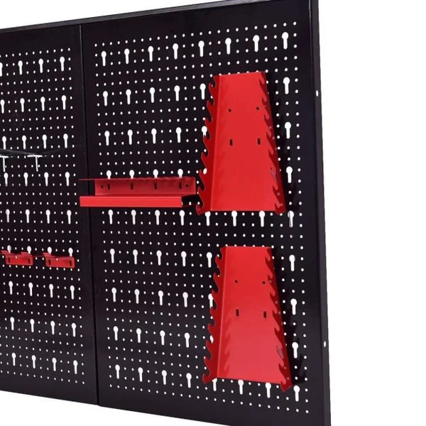 Panneau perforé mural pour outils Panneaux muraux de rangement pour outils Tableau perforé pour garage, 120x60x2cm, Noir