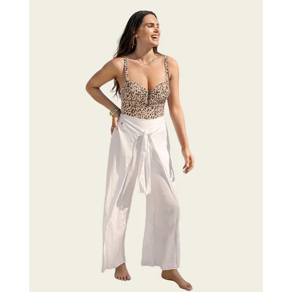 Pantalon de plage couvrant en coton biologique et rayonne