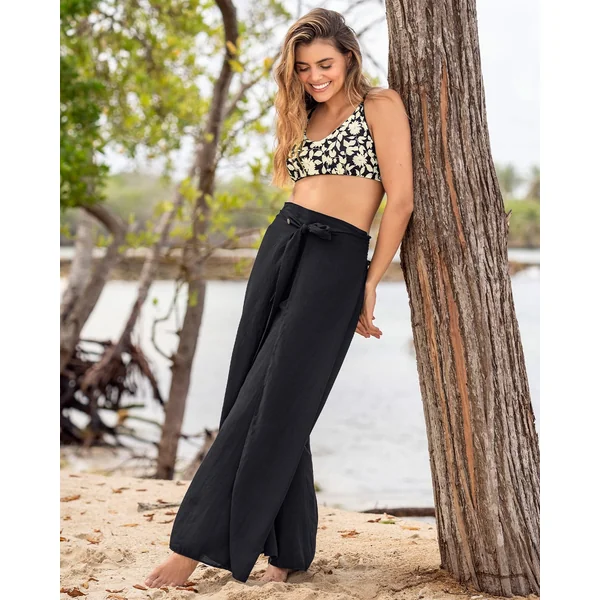 Pantalon de plage couvrant en coton biologique et rayonne