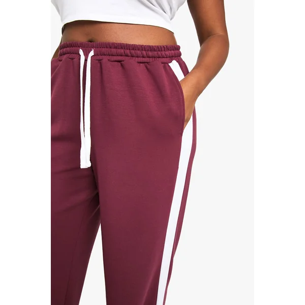 Pantalon Large Supersoft À Bandes Contrastées Grande Taille