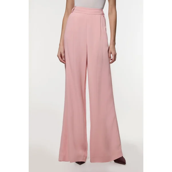 Pantalon sur mesure en viscose stretch compact à jambes larges