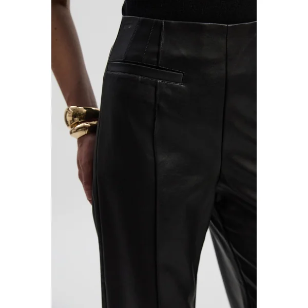 Pantalon Tailleur Petite à Jambes Larges avec Détails de Coutures en synthétique