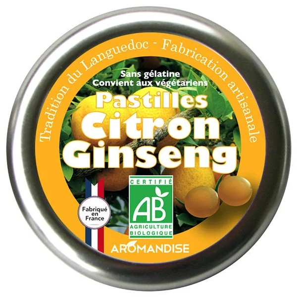 Pastilles citron ginseng 45g