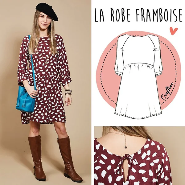 Patron de couture robe Framboise - CRAFTINE