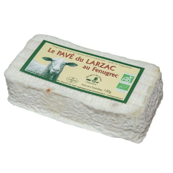 Pavé Larzac fénugrec au lait thermisé 21%MG 150g