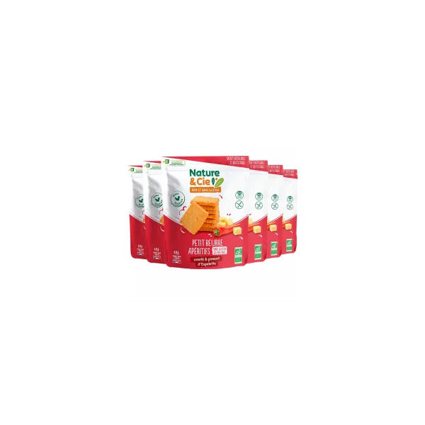 Petit beurre au comté et piment d'Espelette- Lot de 6x80g