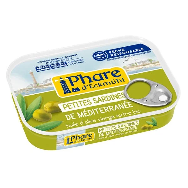 Petites sardines de Méditerranée huile d'olive 100g