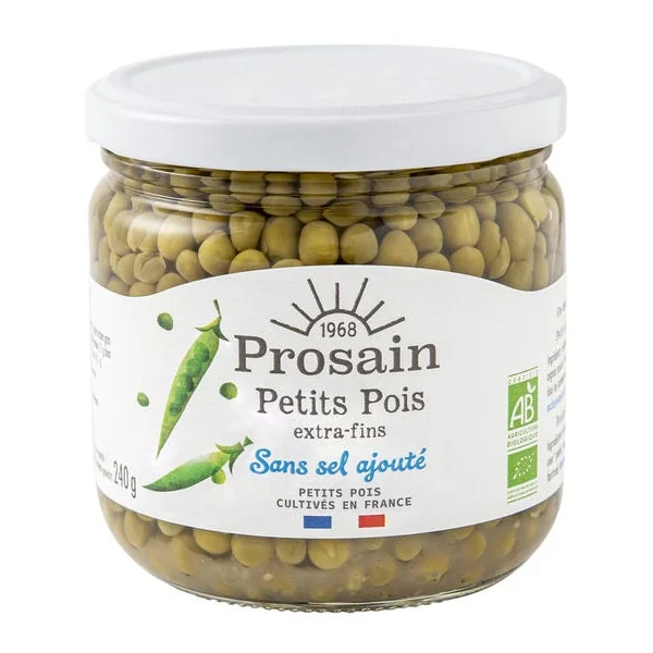 Petits pois extra-fins sans sel ajouté 240g net égoutté
