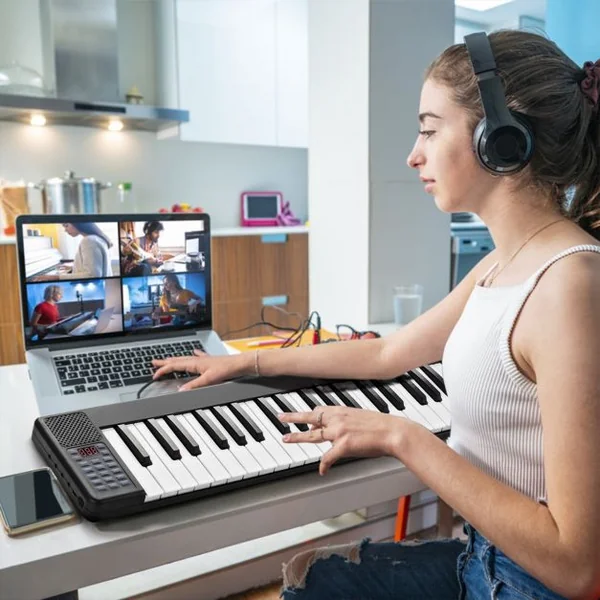 Piano Numérique Portable 88 Touches avec Fonction Bluetooth Filtres Clavier Électronique Dynamiques Réglables