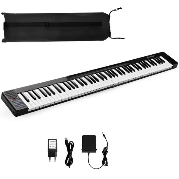 Piano Numérique Portable 88 Touches avec Fonction Bluetooth Filtres Clavier Électronique Dynamiques Réglables