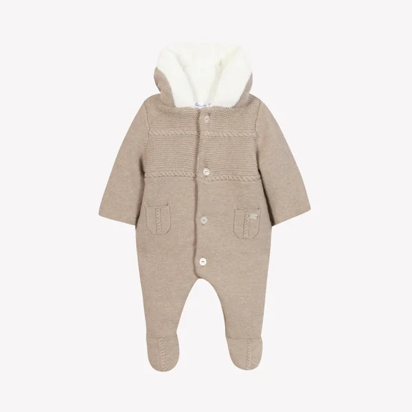 Pilote greige chiné fourré unisexe Tartine et Chocolat - Soins Bébé Naturels & Produits Maman Après Naissance