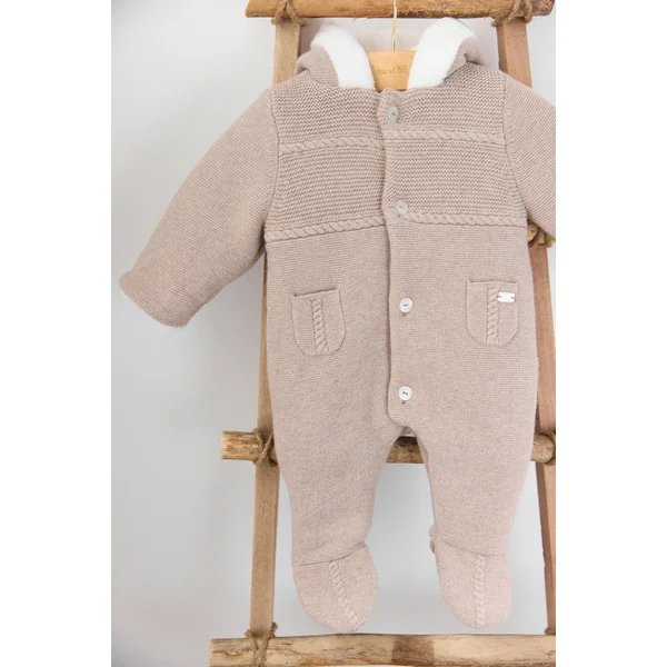 Pilote greige chiné fourré unisexe Tartine et Chocolat - Soins Bébé Naturels & Produits Maman Après Naissance