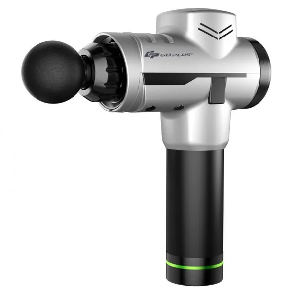 Pistolet de Massage Professionnel à 6 Vitesses Réglables Appareil de Massage 4 Têtes de Massage Sacoche Batterie 2400mAh
