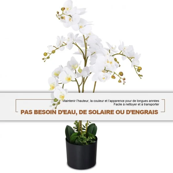Plante artificielle 140 cm avec pot Plantes en tissu polyester pour décoration de Salles de Séjour Escalier Couloir