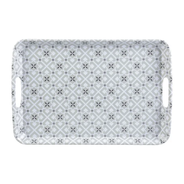 Plateau mélamine imprimé carreaux 46x31cm