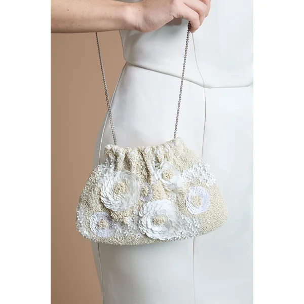 Pochette De Mariée Paige Ornée Avec Bandoulière