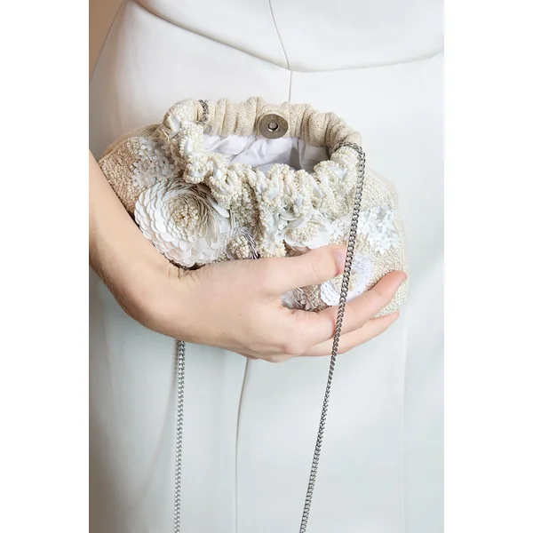 Pochette De Mariée Paige Ornée Avec Bandoulière