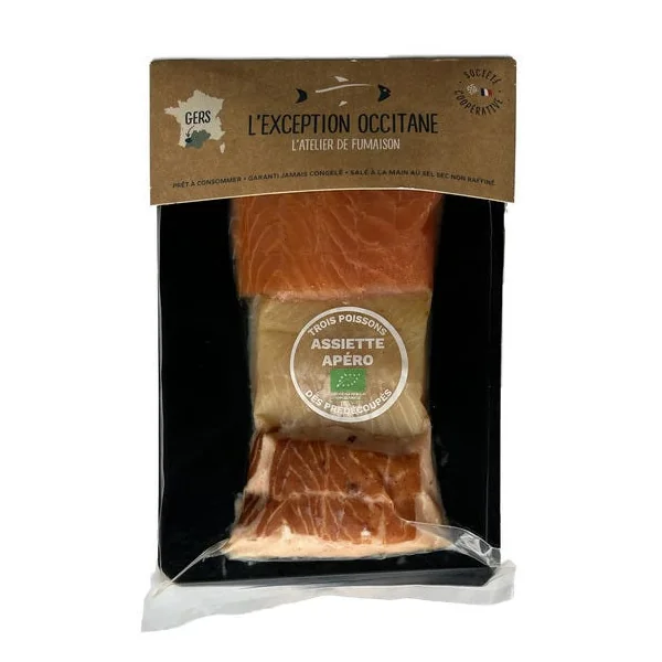 Poissons fumés bio assiette apéro 230g